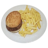 Ham Burger with Chips
